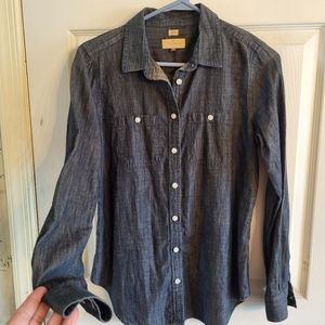 Ann Taylor The Softened Shirt Chambray Jean Shop Cotton